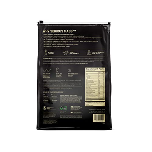 Optimum Nutrition Serious Mass Weight Gainer Protein Powder, Vitamin C, Zinc and Vitamin Optimum NutritionUS supplements
