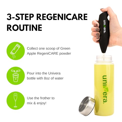 Holiday Gift Set, Joint Support with Univestin®, Glucosamine, Chondroitin & MSM — Bottle & Frother Included, Green Apple Flavor, 30 Servings UniveraAu supplements