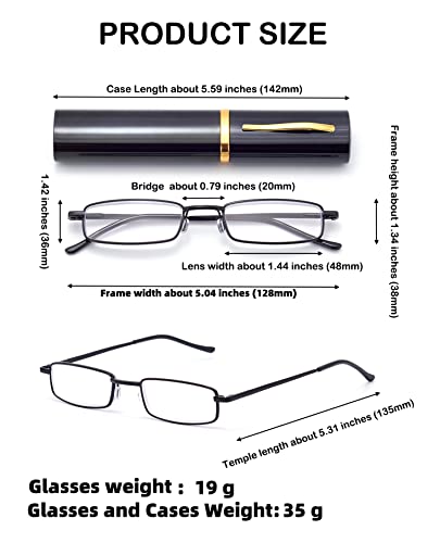 HIGHLIKE 4-Pack Slim Pocket Reading Glasses Men Women, Compact Readers Super Clear HIGHLIKEAu supplements