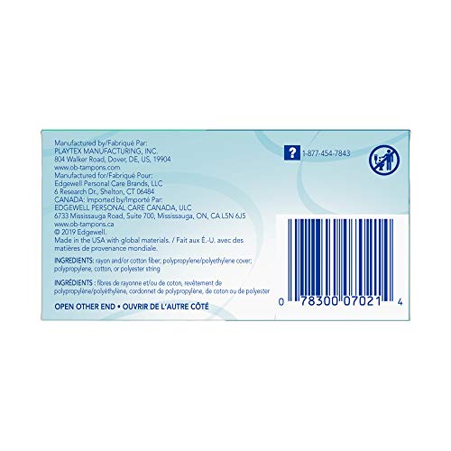 o.b. Pro-Comfort Non-Applicator Tampons, Super Absorbancy, 40 Count (Pack of 1) o.b.Au supplements