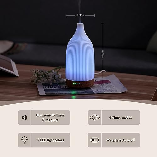 Coolego Ceramic Diffuser, 100ml Essential Oil Diffuser Ultrasonic Cool Mist Aromatherapy Diffuser CoolegoAu supplements