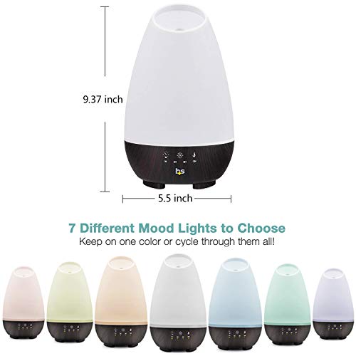 HealthSmart Essential Oil Diffuser, Cool Mist Humidifier and Aromatherapy Diffuser, FSA HSA Eligible with 500ML HealthSmartAu supplements