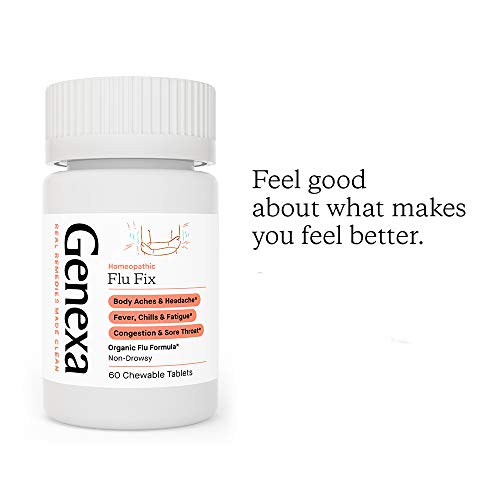 Genexa Flu Fix - 60 Tablets - Multi-Symptom Flu Remedy - Organic, Gluten Free & Non-GMO - Homeopathic GenexaAu supplements