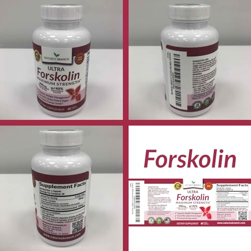 Premium 100% Ultra Pure Forskolin for Weight Loss Max Strength w/ 40% Standardized Nature's BranchAu supplements