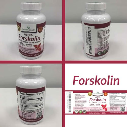 Premium 100% Ultra Pure Forskolin for Weight Loss Max Strength w/ 40% Standardized Nature's BranchUS supplements