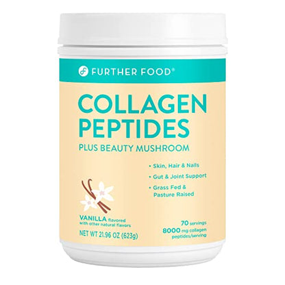Further Food Best Collagen Peptides Powder Vanilla Flavored Keto Grass-Fed Collagen Further FoodUS supplements