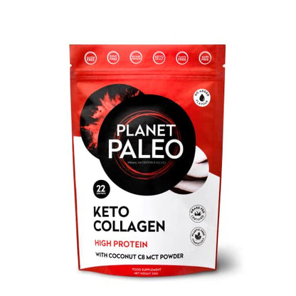 Planet Paleo Keto Collagen Powder (220g, 22 Servings) - Grass-Fed, High Protein Planet PaleoUS supplements