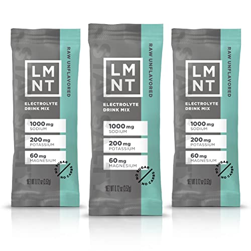 LMNT Zero-Sugar Electrolytes - Raw Unflavored Salt - Hydration Powder Packets Drink LMNTUS supplements