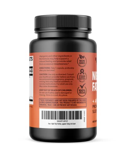 HAVASU NUTRITION Night Time Fat Burner Pills with Apigenin | 50mg | 60 Count HAVASU NUTRITIONUS supplements