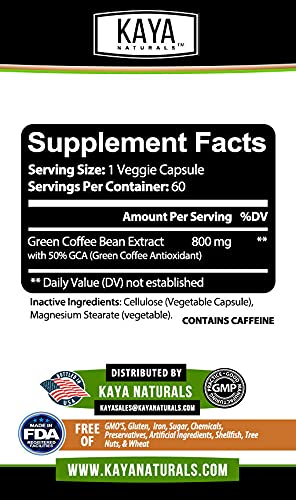 Kaya Naturals Green Coffee Bean 60ct - Weight Management Kaya NaturalsAu supplements