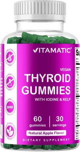 Vitamatic 2 Pack Vegan Thyroid Support Gummies with Iodine & Kelp - 60 Count VitamaticUS supplements