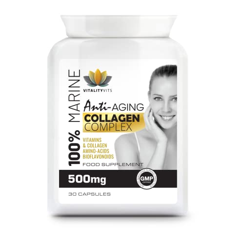 Marine Collagen Complex - High Strength 30 Capsules for Joint Support Hair VITALITYVITSAu supplements
