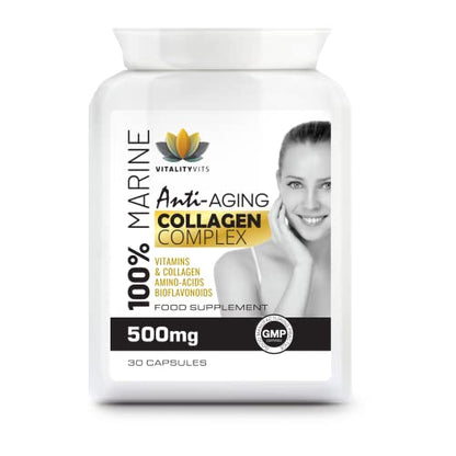 Marine Collagen Complex - High Strength 30 Capsules for Joint Support Hair VITALITYVITSUS supplements