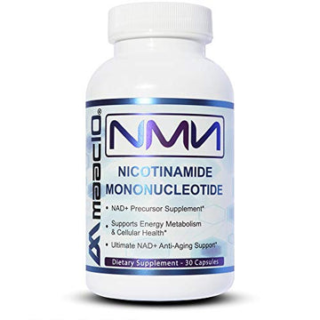 MAAC10 NMN Supplement Real Nicotinamide Mononucleotide (NMN 125mg Capsules). The Most Powerful NAD+ Precursor More Stable Than Riboside. We use 99% Pure Pharmaceutical Grade Stabilized NMN (30 Count) MAAC10Au supplements