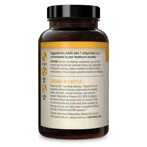 NatureWise Vitamin D3 2000iu (50 mcg) Healthy Muscle Function, and Immune Support NatureWiseUS supplements