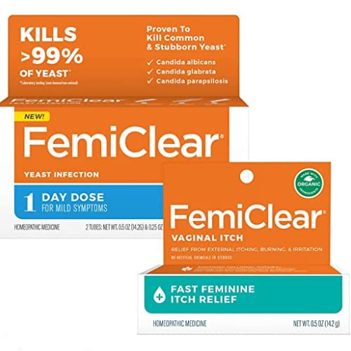 FemiClear 1-Day Yeast Infection Treatment & Vaginal Itch Relief Ointment - Fast Relief Bundle (Pack of 2) FemiClearAu supplements