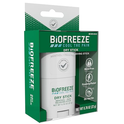 Biofreeze Dry Stick, Mess-Free Relief for Neck, Shoulder, Knee, Hip, Hand & Joint, Cooling Menthol Pain Relief Stick, Up to 100 Uses BiofreezeAu supplements