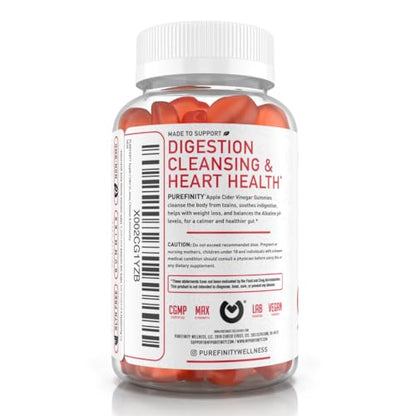 PUREFINITY Apple Cider Vinegar Gummies – Raw, Natural, Unfiltered ACV from The Mother PUREFINITYUS supplements