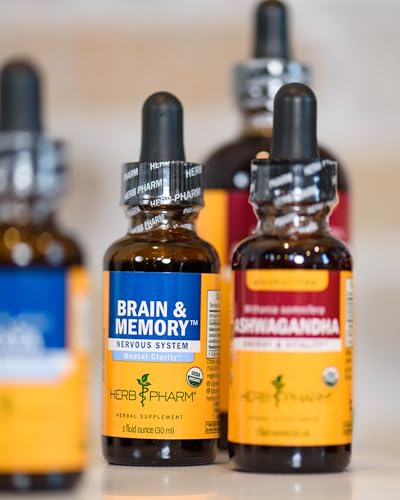 Herb Pharm Organic Nootropic Brain & Memory Supplement with Ginkgo Biloba Liquid Extract: Fast Absorption for Mental Focus Support, Ginkgo Supplement, Vegan, Gluten-Free, Non-GMO, 1 Oz Herb PharmAu supplements