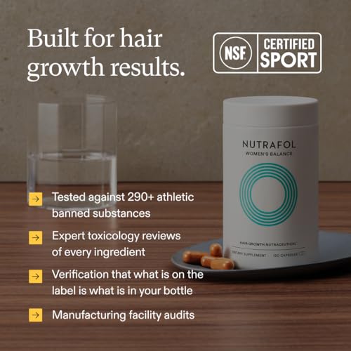 Nutrafol Women's Balance Hair Growth Supplements, Ages 45 and Up, Clinically Proven for Visibly Thicker Hair and Scalp Coverage in 3-6 Months, Dermatologist Recommended - 1 Month Supply Refill Pouch NutrafolUS supplements