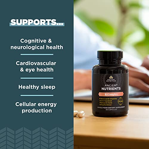 Ancient Nutrition Vitamin B Complex Supplement, 8 Balanced B-Vitamins, Supports Healthy Ancient NutritionUS supplements