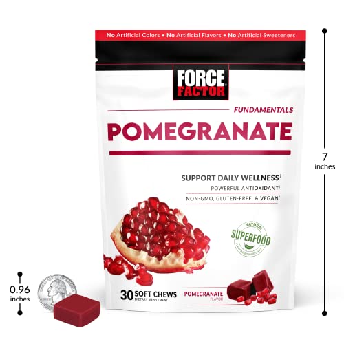 Force Factor Pomegranate Soft Chews for Healthy Aging, Heart Health, Bone Health Force FactorAu supplements