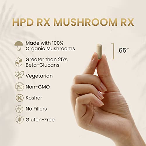 HPD Rx Mushroom Rx Organic Mushroom Extract Blend Max Immunity Dose, Lion’s Mane HPD RxUS supplements