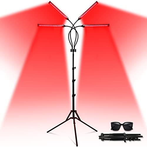 Devowellte Red Light Lamp for Face, 80 LEDs Red Light Lamp Height Free Adjustment Infrared Light DevowellteAu supplements