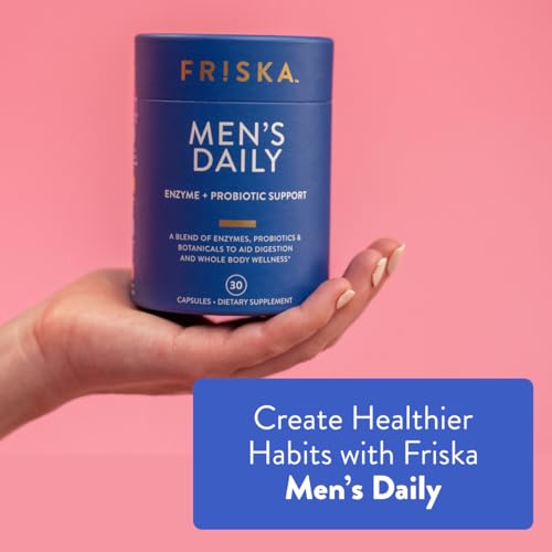 FRISKA Men’s Daily Digestive Enzyme and Probiotics Supplement, Natural Support FR!SKAAu supplements