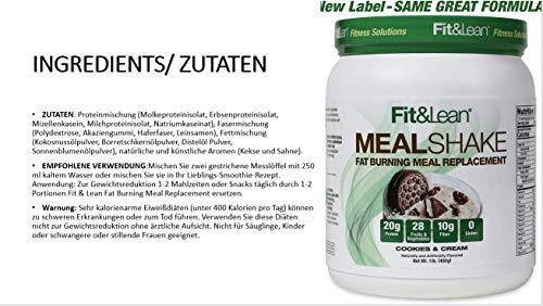 Fit & Lean Meal Shake, Fat Burning Meal Replacement, Meal Replacement with Protein Fit & LeanAu supplements