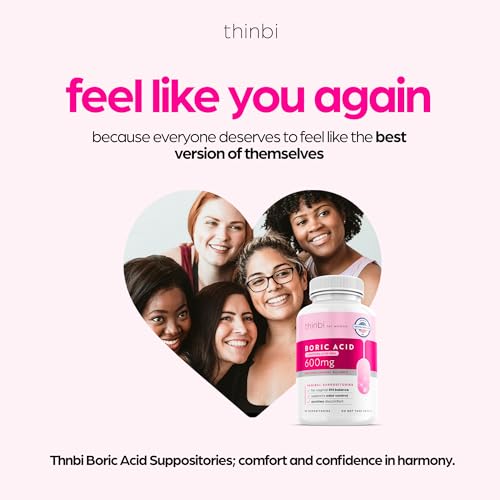 Thinbi Boric Acid Suppositories for Women w/Aloe Vera - BV Treatment & PH Balance ArtnaturalsAu supplements
