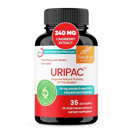 Sandhu's Uripac 35 Vegetarian Capsules with 9X High Strength 240mg Cranberry Sandhu'sUS supplements