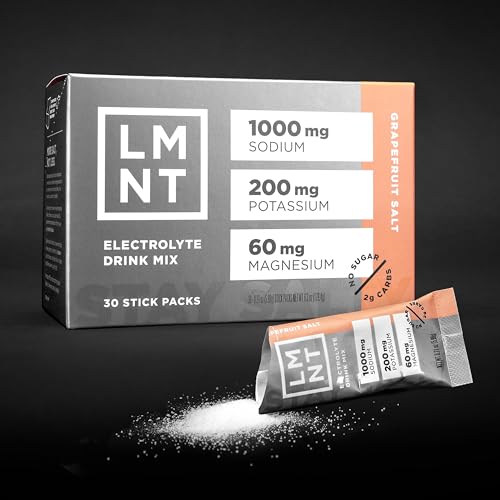 LMNT Zero-Sugar Electrolytes - Grapefruit Salt - Hydration Powder Packets | No Dodgy Drink LMNTUS supplements