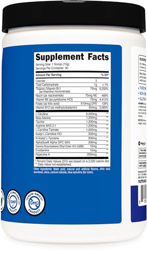Nutricost Stim-Free Pre-Workout, 30 Servings (Blue Raspberry) - Caffeine Free, Stimulant NutricostAu supplements