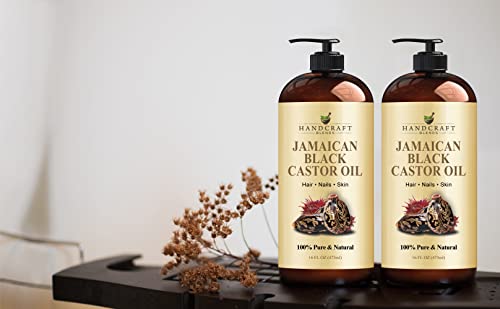 Handcraft Blends Jamaican Black Castor Oil for Hair Growth, Eyelashes and Eyebrows Handcraft BlendsAu supplements