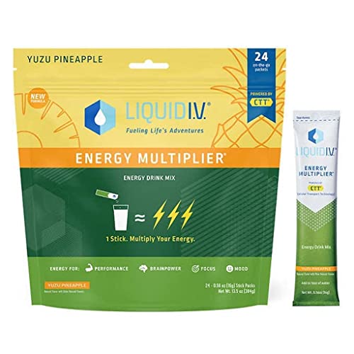 Liquid I.V. Energy Multiplier Yuzu Pineapple, 24 Individual Serving Stick Packs Liquid I.V.US supplements
