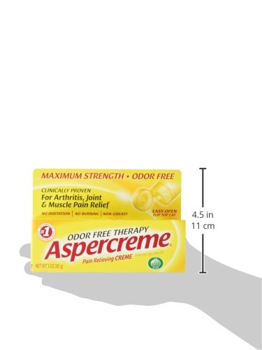 Aspercreme Maximum Strength Pain Relief Cream with Aloe 3 oz. (Pack of 4) for Arthritis Joint & Muscle Pain AspercremeAu supplements