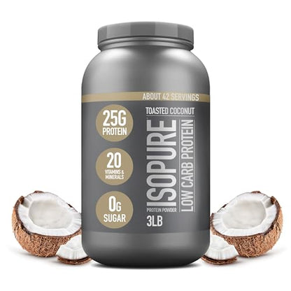 Isopure Protein Powder, Low Carb Whey Isolate with Vitamin C & Zinc for Immune Support IsopureUS supplements