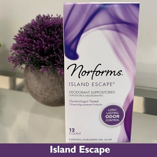 Norforms Feminine Deodorant Suppositories, Long Lasting Odor Control, Tropical Splash Scent NorformsAu supplements