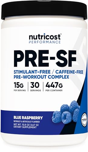 Nutricost Stim-Free Pre-Workout, 30 Servings (Blue Raspberry) - Caffeine Free, Stimulant NutricostAu supplements