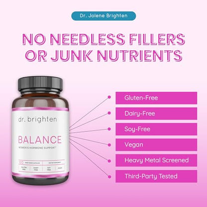 Dr. Brighten Balance - Hormone Balance for Women with Chasteberry and DIM - Targets Dr. BrightenUS supplements