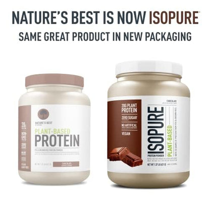 Isopure Chocolate Vegan Protein Powder, with Monk Fruit Sweetener & Amino Acids IsopureUS supplements