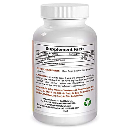 Best Naturals COQ10 100 mg 120 Capsules Best NaturalsUS supplements