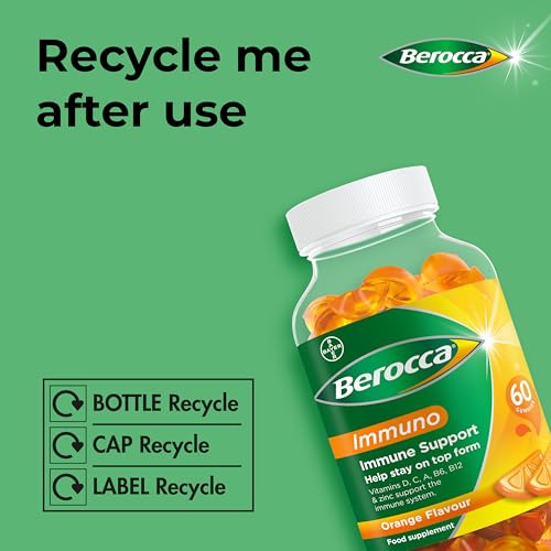 Berocca Immuno Gummy Vitamins, Orange Flavour, Bursting with Immune System BeroccaUS supplements