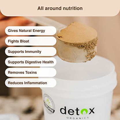 Detox Organics Chocolate Superfood Powder, Detox Cleanse for your Body, Bloating Relief Detox OrganicsUS supplements