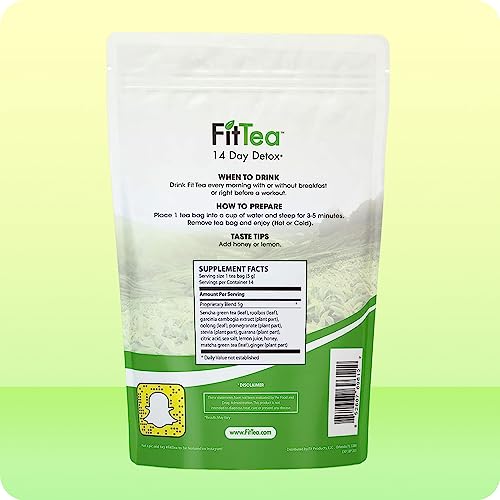 The ORIGINAL FitTea 14 Day Detox Tea for Weight Loss and Belly Fat - Detox Cleanse FitTeaUS supplements