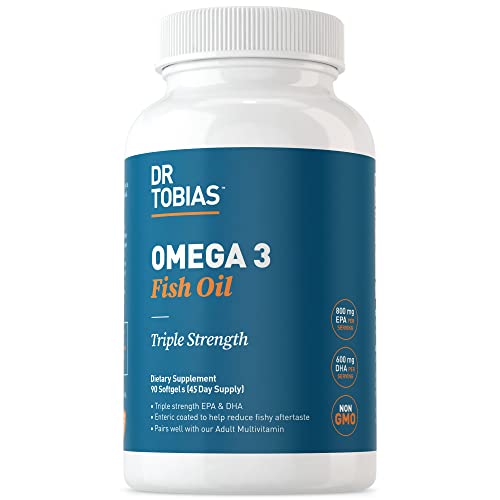 Dr. Tobias Omega 3 Fish Oil, 800 mg EPA 600 mg DHA Omega 3 Supplement for Heart Dr. TobiasUS supplements