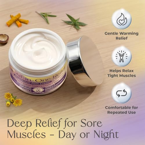 PURPLE CANYON All in One Magnesium Pain Cream – Natural Pain Relief Cream with Arnica, MSM & Capsaicin for Muscle & Joint Support – Fast-Absorbing, Non-Greasy Formula with Aloe Vera & Turmeric PURPLE CANYONAu supplements