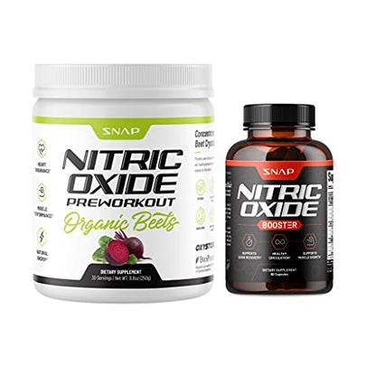 Snap Supplements Pre-Workout Beets + Nitric Oxide Booster (2 Products) Snap SupplementsUS supplements
