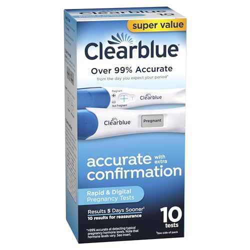 Clearblue Pregnancy Test Combo Pack, 10ct - Digital with Smart Countdown & Rapid ClearblueUS supplements